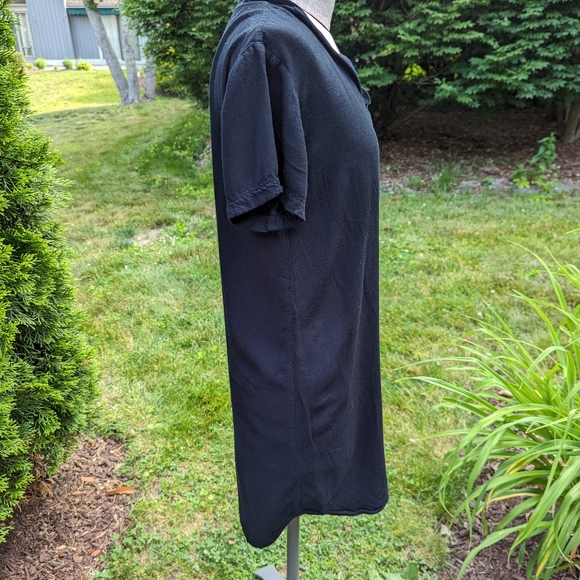 Anthropologie Cloth Stone Black Short Sleeve V-Neck Crispin Mini Tunic D… - Picture 4 of 8